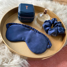 Load image into Gallery viewer, Navy silk eye masks 
