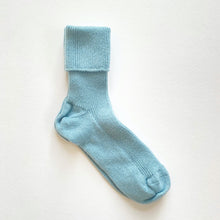 Load image into Gallery viewer, Duck Egg Blue Cashmere Bed Socks
