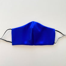 Load image into Gallery viewer, Mulberry Silk Face mask UK cobalt blue
