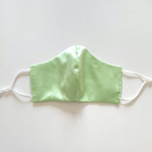 Load image into Gallery viewer, Pistachio Green Mulberry Silk Face Mask UK
