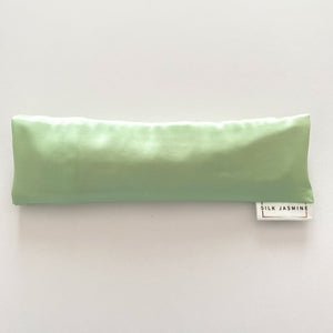 Pistachio Green Silk Eye Pillow UK