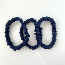 Load image into Gallery viewer, Navy skinny scrunchies
