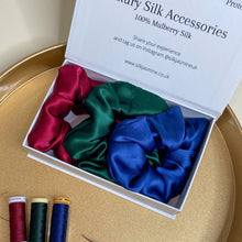 Load image into Gallery viewer, Mulberry Silk Hair Scrunchie Gift Set UK 
