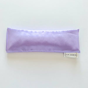 Lavender filled silk eye pillow hand made in the UK from Mulberry silk