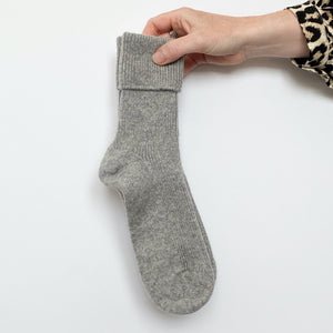 Grey Cashmere Socks