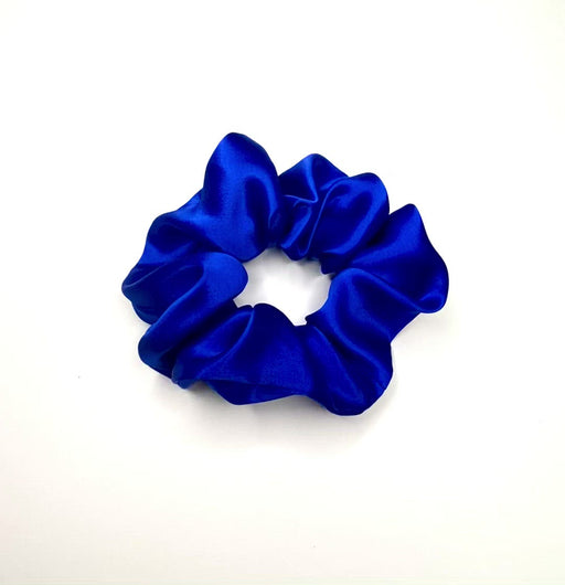 Cobalt Bright Blue Mulberry Silk Hair Scrunchie in the UK