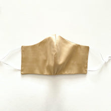 Load image into Gallery viewer, Beige Gold mulberry Silk Face Mask
