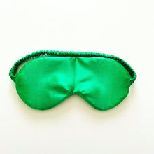 Load image into Gallery viewer, Green Silk Sleep Mask UK
