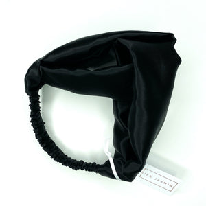 Black silk headband UK