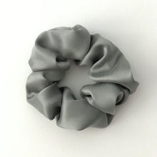 Load image into Gallery viewer, Grey silk scrunchies
