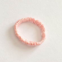 Load image into Gallery viewer, Pastel pink Skinny silk Scrunchies UK
