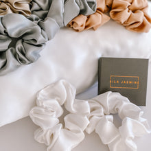 Load image into Gallery viewer, handmade silk scrunchies
