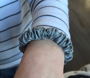 Chilren's silk scrunchie bracelet hairband