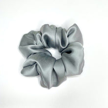 Load image into Gallery viewer, Silver grey oversized silk Scrunchie
