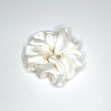 Load image into Gallery viewer, White Maxi Silk Scrunchie 
